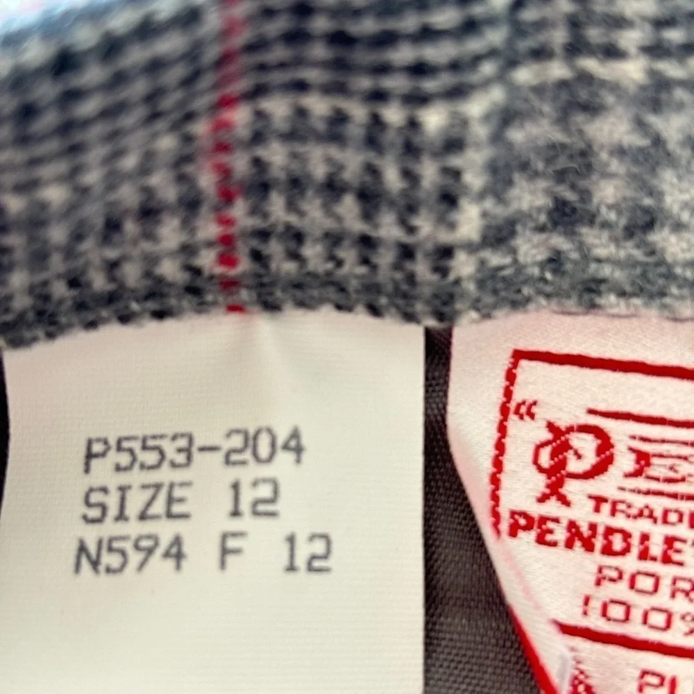 VTG Pendleton Plaid Wool Midi Skirt Womens 12P Lined Pleaded Pockets Made in USA